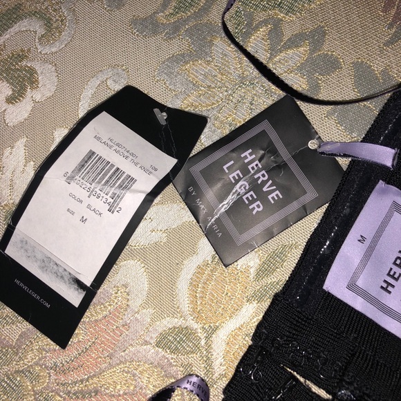 NWT Herve Leger Black Melanie bandage dress M!! - Picture 7 of 8